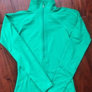 Nike Pro 3/4 Zip Running Top - Green - Small